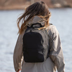 Women close up - Hanover 2 - 600D Recycled Poly - Onyx - Backpack - Lo & Sons