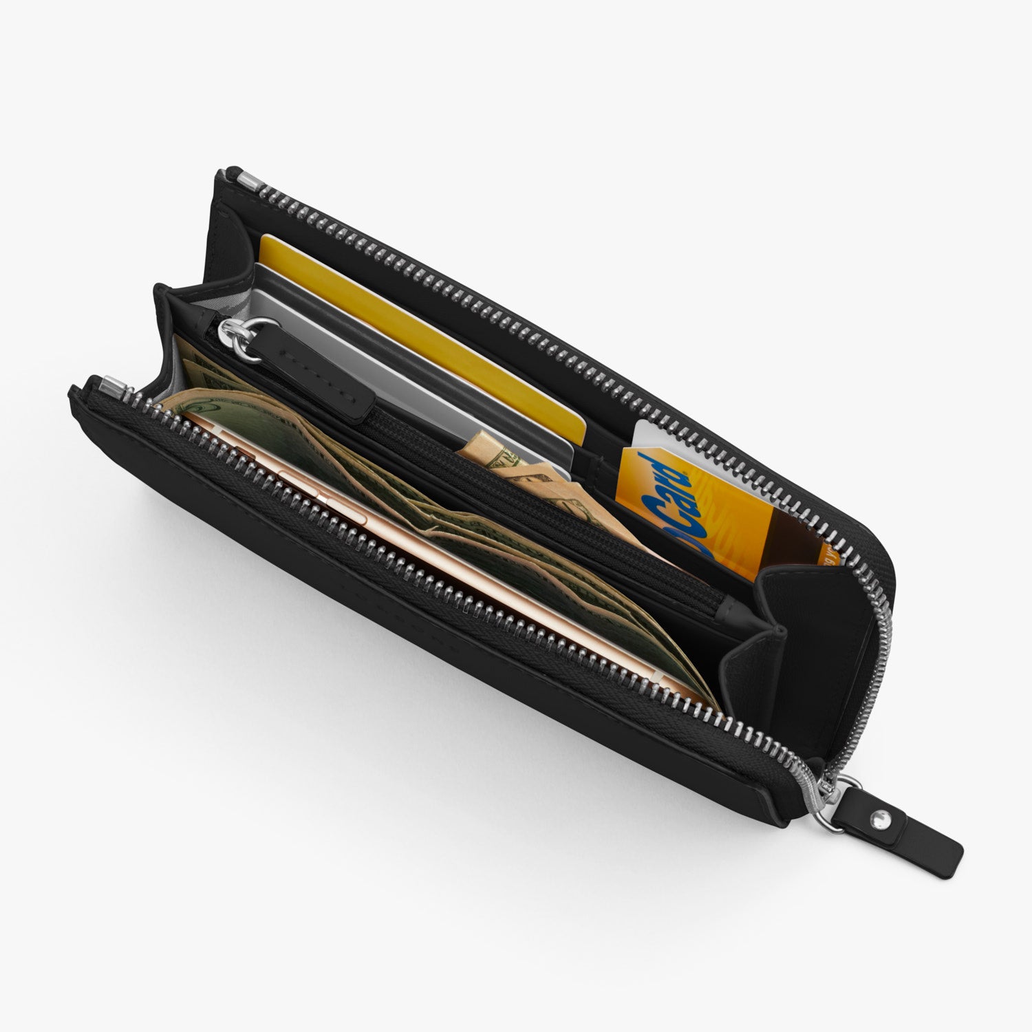 Interior Packed - Leather Wallet - Nappa Leather - Black / Silver / Grey - Small Accessory - Lo & Sons