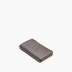 Front - Leather Wallet - Saffiano Leather - Graphite / Brass / Grey - Small Accessory - Lo & Sons