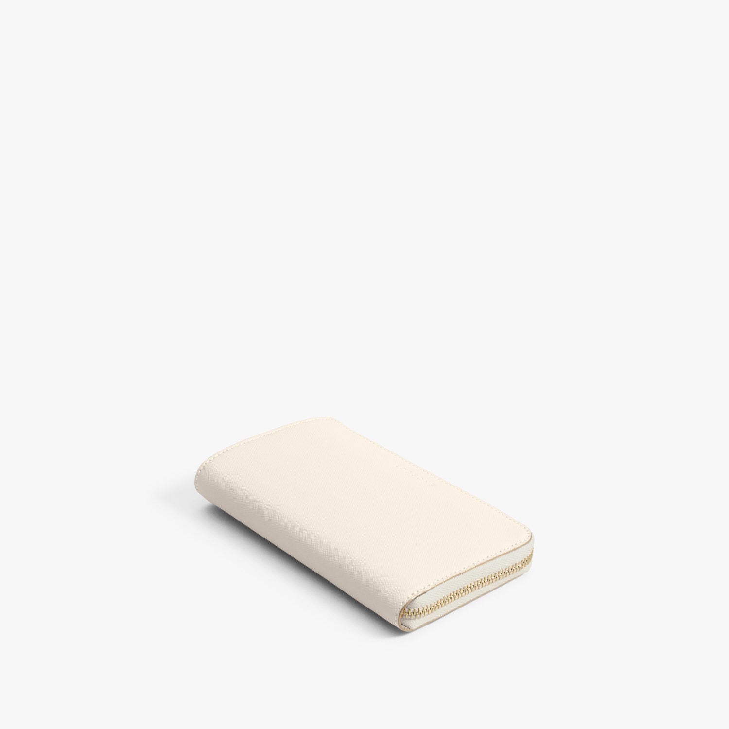 Front - The Leather Wallet - Saffiano Leather - Ivory / Gold / Camel - Small Accessory - Lo & Sons
