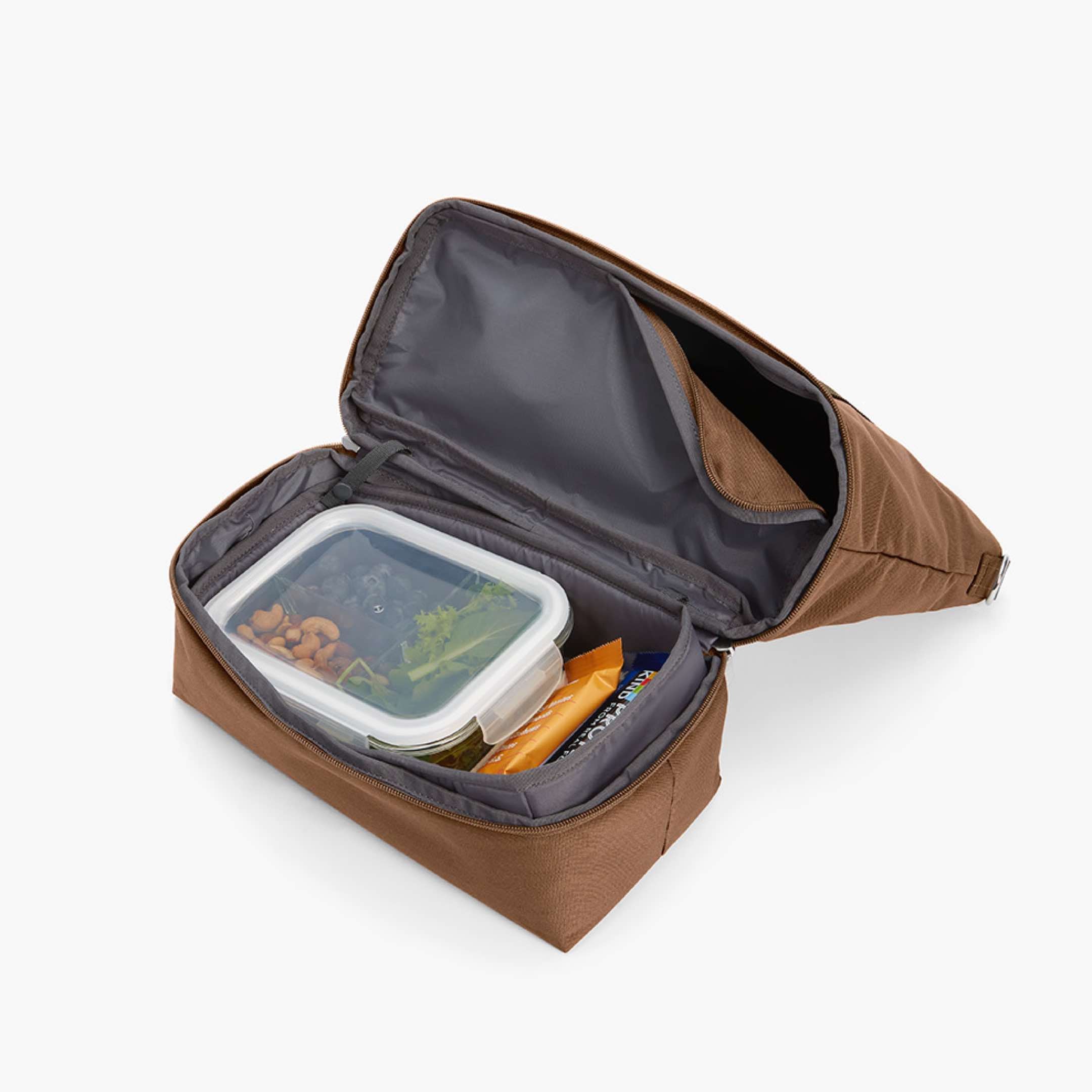 bottom compartment - Catalina Day Tote - 600D Recycled Poly - Golden Brown - Tote - Lo & Sons