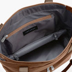 Expandable compartment - Catalina Day Tote - 600D Recycled Poly - Golden Brown - Tote - Lo & Sons