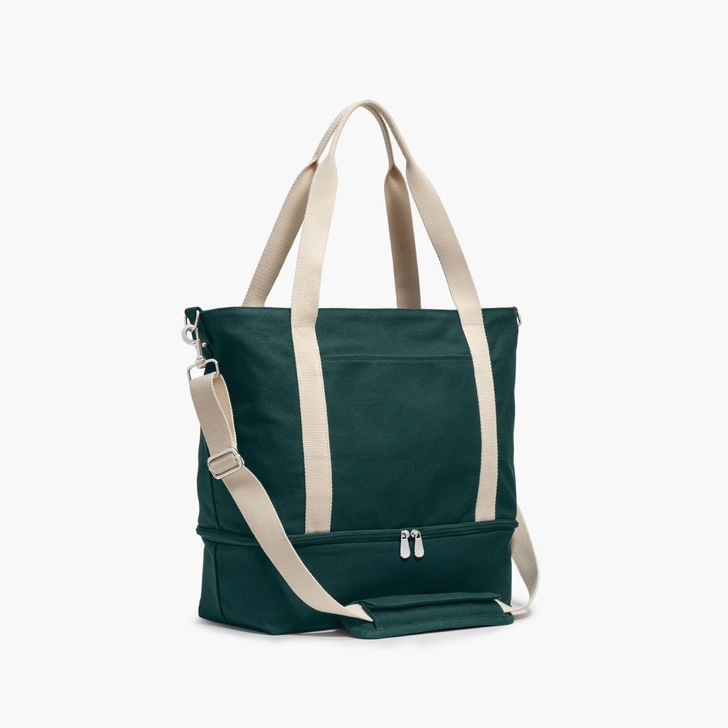 Profile  - Catalina Deluxe Tote - Dark Green Canvas - Lo & Sons