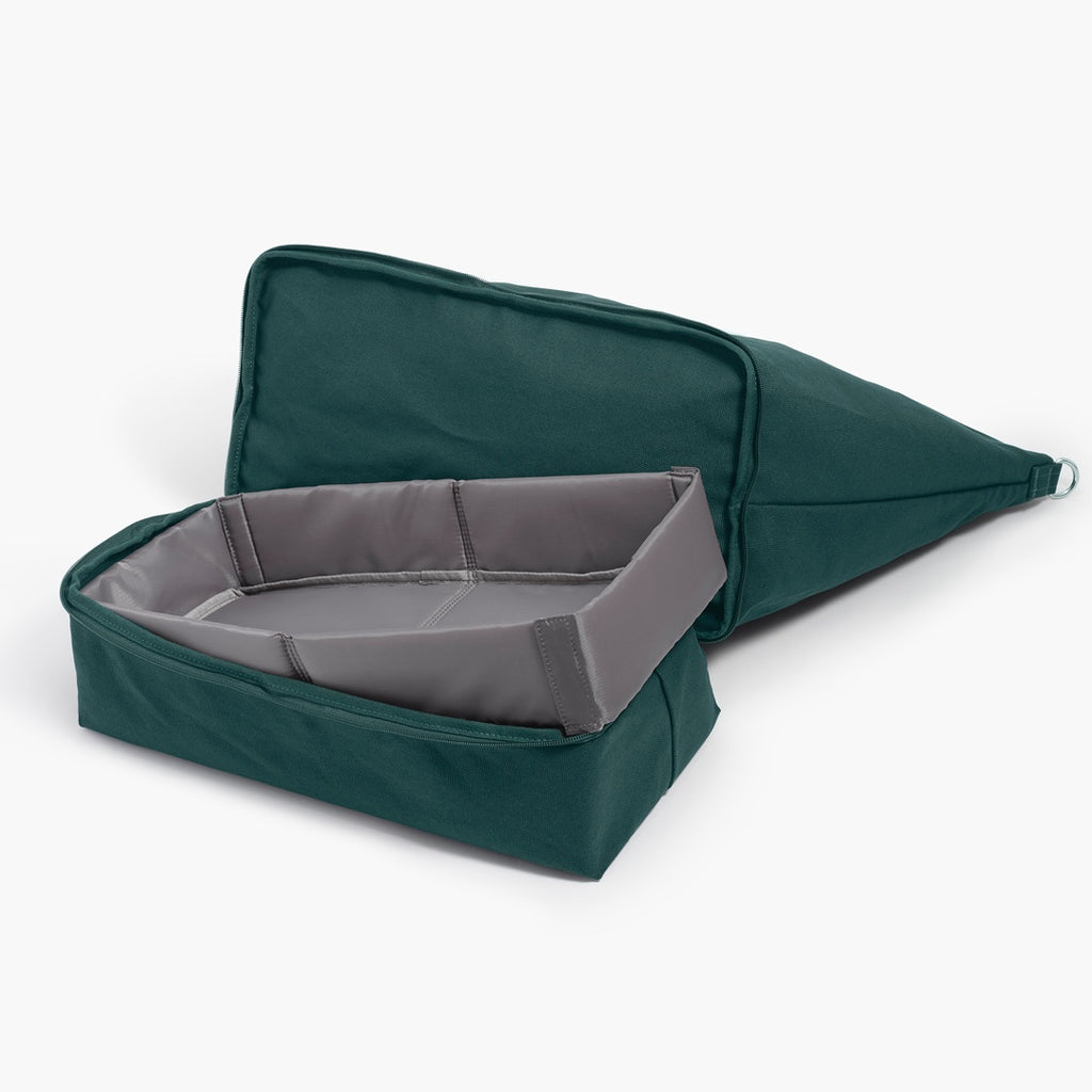 Bottom pocket  - Catalina Deluxe  - Dark Green Canvas - Lo & Sons