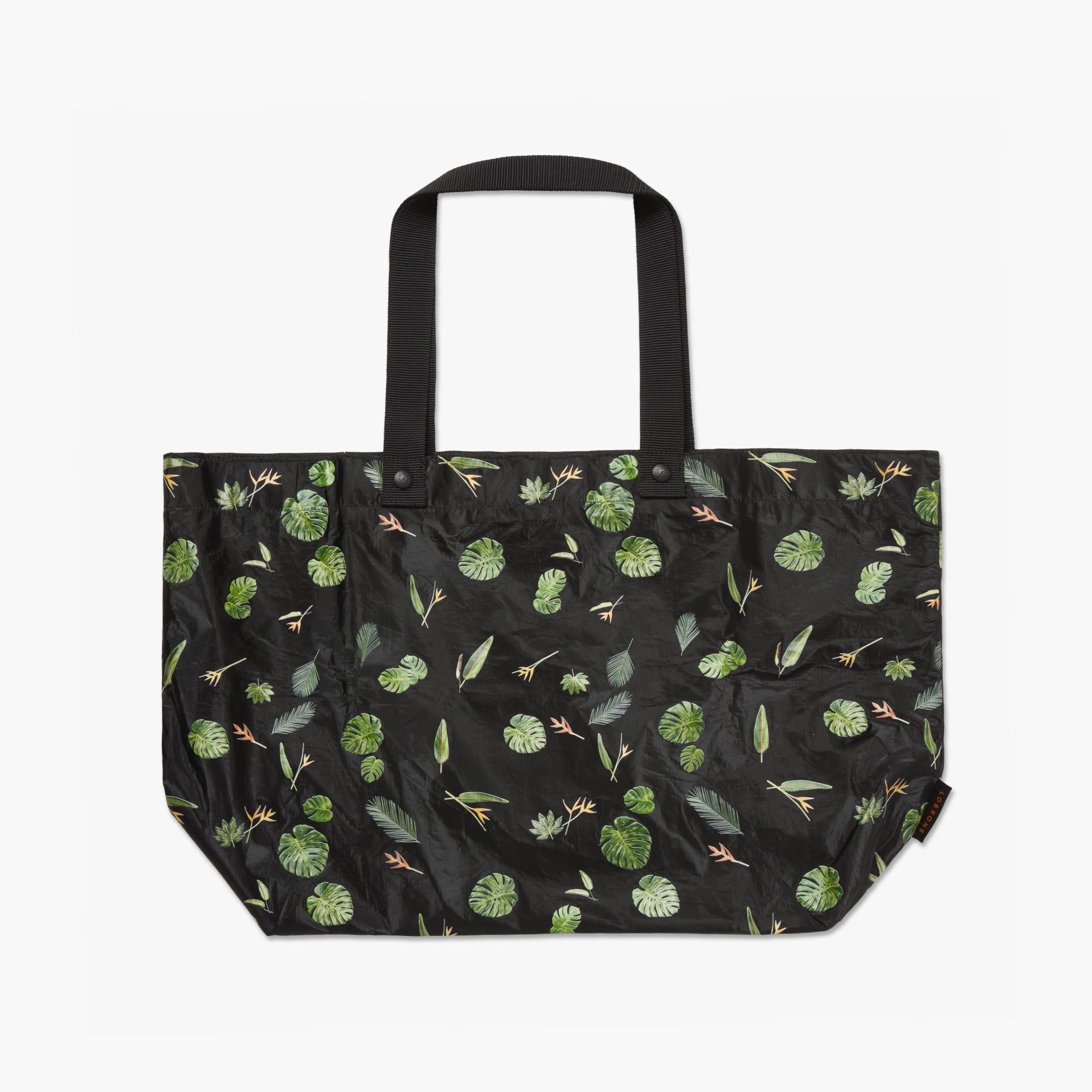 Lo and Sons Del Mar Packable Tote Large Leaf Print Front