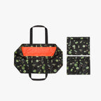 Lo and Sons Del Mar Packable Tote Large Leaf Print front with pouches