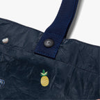 Handle closeup - The Del Mar Packable Tote Large - Navy Hawaii Emoji - Lo & Sons