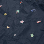 Exterior pattern close up - The Del Mar Packable Tote Large - Navy Hawaii Emoji - Lo & Sons