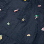 Exterior pattern close up - The Del Mar Packable Tote Large - Navy Hawaii Emoji - Lo & Sons