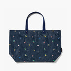 Front - The Del Mar Packable Tote Large - Navy Hawaii Emoji - Lo & Sons