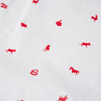 Exterior pattern close up- The Del Mar Packable Tote Large - White Zodiac Emoji - Lo & Sons