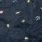 exterior pattern close up  - The Del Mar Packable Tote Small - Navy Hawaii Emoji - Lo & Sons