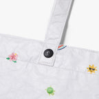 closeup handle - The Del Mar Packable Tote Small - White Hawaii Emoji - Lo & Sons