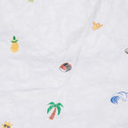 exterior pattern close up - The Del Mar Packable Tote Small - White Hawaii Emoji - Lo & Sons