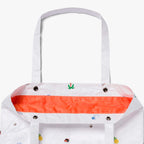 interior buttons for pouches - The Del Mar Packable Tote Small - White Hawaii Emoji - Lo & Sons