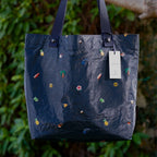 bag with hangtag  - The Del Mar Packable Tote Small - Navy Hawaii Emoji - Lo & Sons