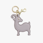 Year of the Goat Chinese Zodiam Charm - Ivory Leather - Small Acessory - Lo & Sons