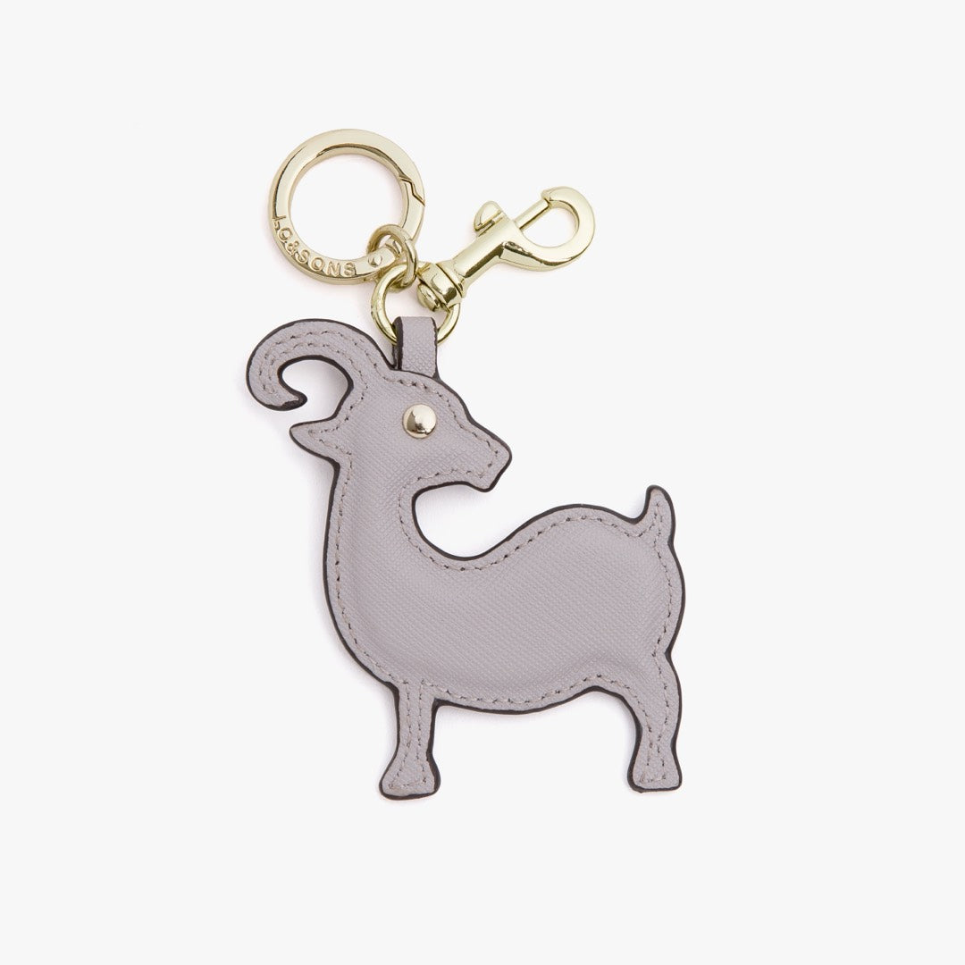 Year of the Goat Chinese Zodiam Charm - Ivory Leather - Small Acessory - Lo & Sons