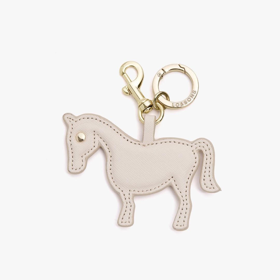 Year of the Horse Chinese Zodiam Charm - Ivory Leather - Small Acessory - Lo & Sons