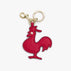 Zodiac Charm - Saffiano Leather - Red (Year of the Rooster)