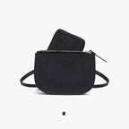Fits in Waverley - Small Wallet - Saffiano Leather - Black / Gunmetal / Grey - Small Accessory - Lo & Sons