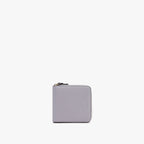 Front - Small Wallet - Saffiano Leather - Light Grey / Gold / Grey - Lo & Sons