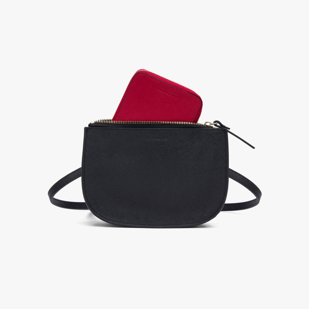 Fits Waverley - Small Wallet - Saffiano Leather - Red / Gold / Camel - Small Accessory - Lo & Sons