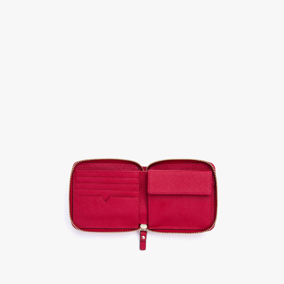 The Small Wallet - Saffiano Leather - Red / Gold / Camel – Lo & Sons