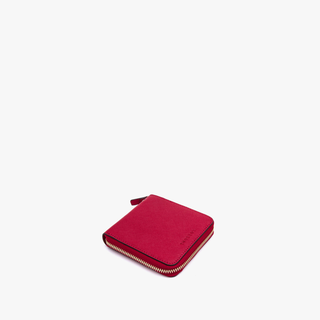 Profile - Small Wallet - Saffiano Leather - Red / Gold / Camel - Small Accessory - Lo & Sons