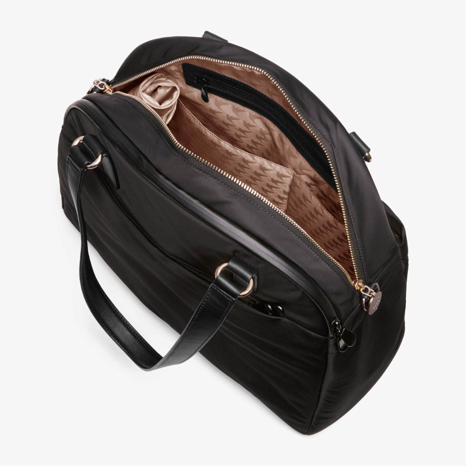 Interior Empty Side - O.G. 2 - Nylon - Black / Gold / Camel - Shoulder Bag - Lo & Sons
