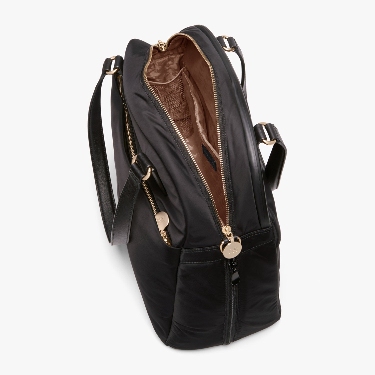 Interior Empty Side B - O.G. 2 - Nylon - Black / Gold / Camel - Shoulder Bag - Lo & Sons