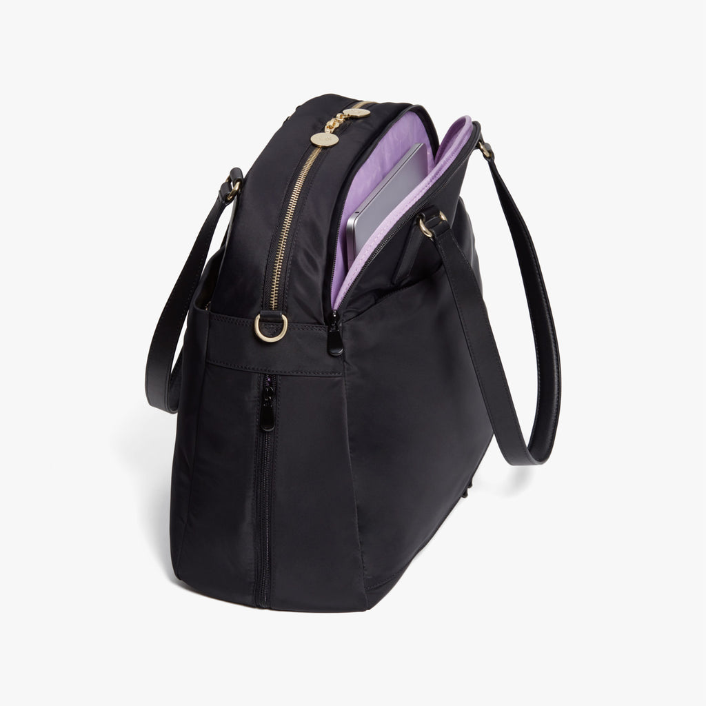 Laptop - O.G. 2 - Nylon - Black / Gold / Lavender - Shoulder Bag - Lo & Sons