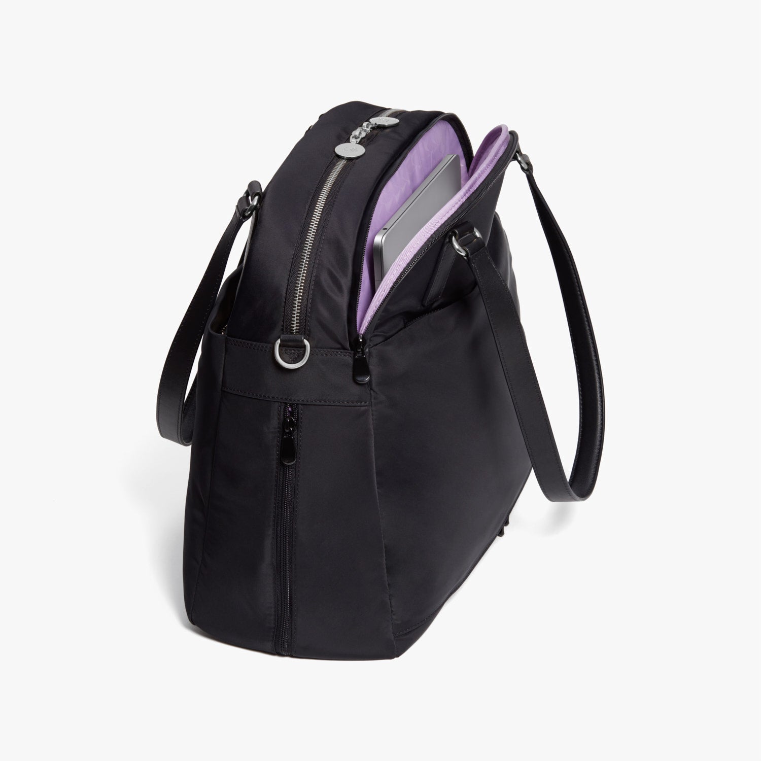 Laptop - O.G. 2 - Nylon - Black / Silver / Lavender - Shoulder Bag - Lo & Sons