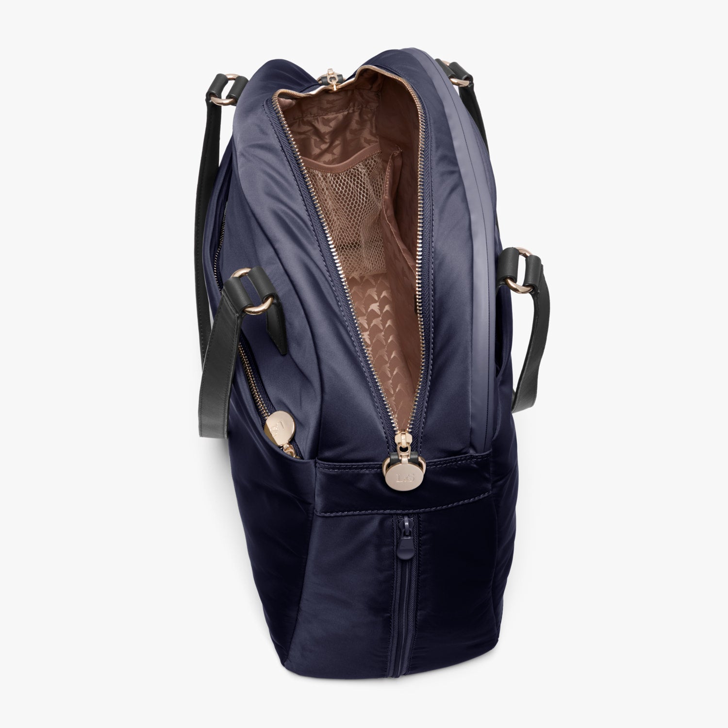 Interior Empty Side B - O.G. 2 - Nylon - Deep Navy / Gold / Camel - Shoulder Bag - Lo & Sons