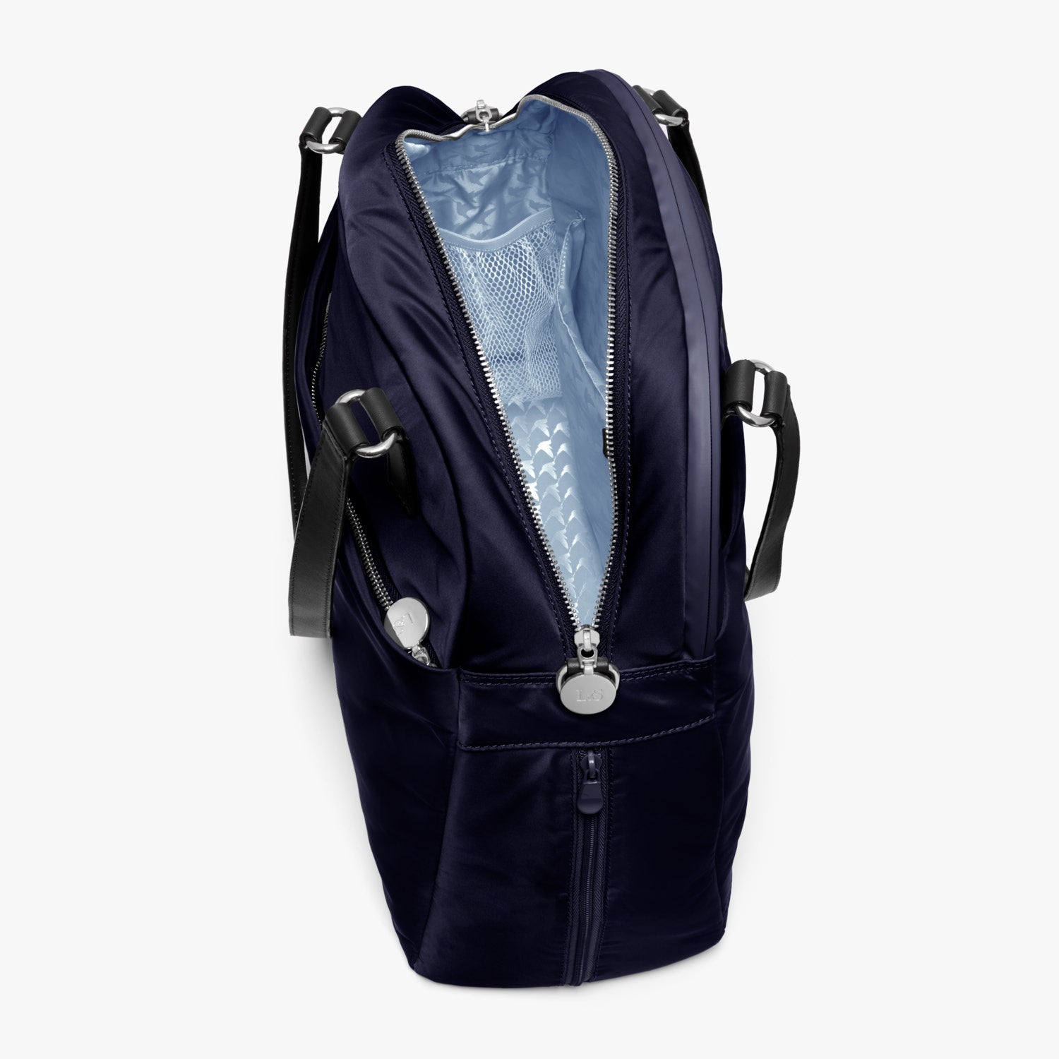 Interior Empty Side B - O.G. 2 - Nylon - Deep Navy / Silver / Azure - Shoulder Bag - Lo & Sons