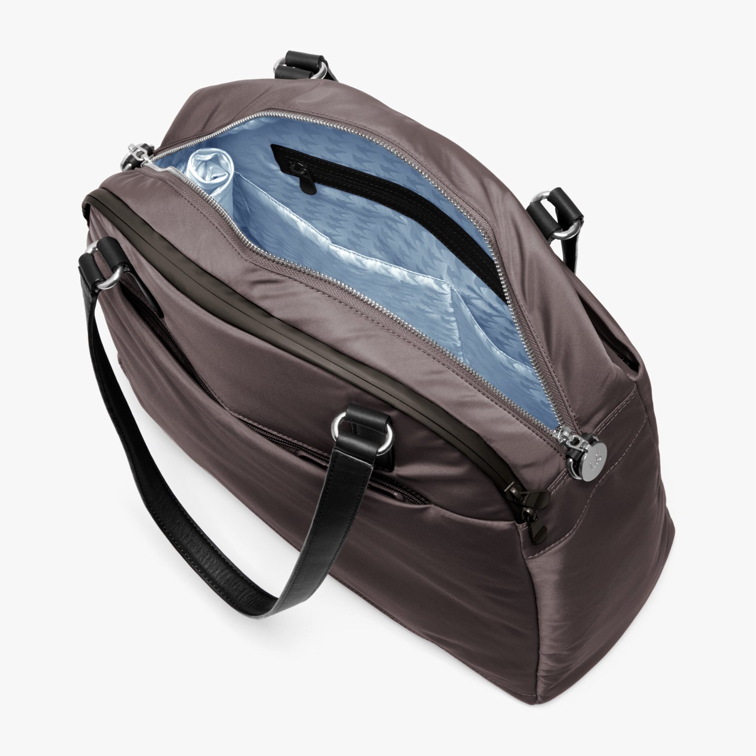 Interior Empty Side A - O.G. 2 - Nylon - Grey / Silver / Azure - Shoulder Bag - Lo & Sons