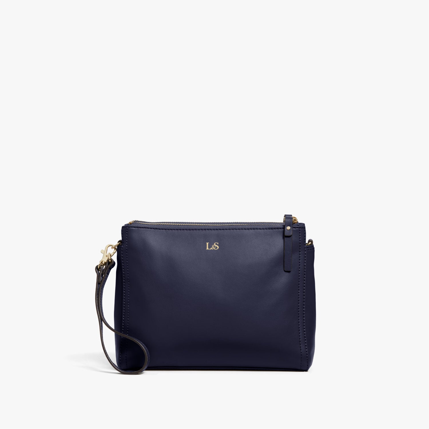 Short Strap - Pearl - Nappa Leather - Deep Navy / Gold / Camel - Crossbody Bag - Lo & Sons