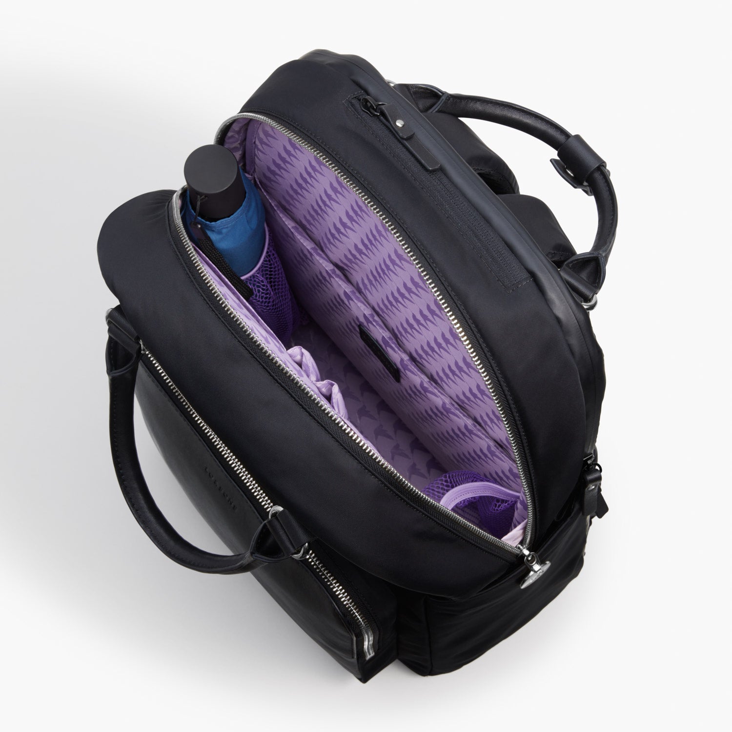 Interior Empty - Rowledge - Nylon - Black / Silver / Lavender - Backpack - Lo & Sons