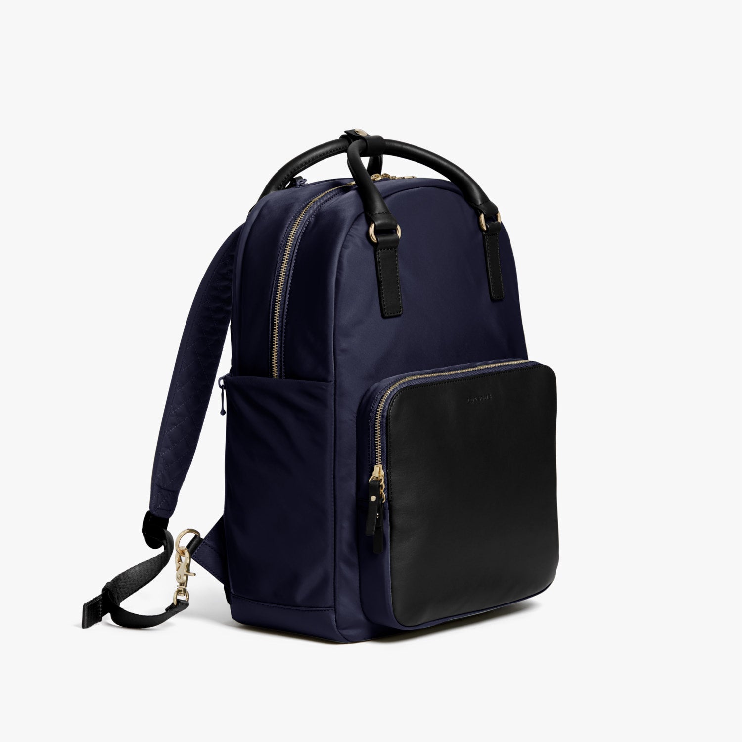 Side - Rowledge - Nylon - Deep Navy / Gold / Camel - Backpack - Lo & Sons