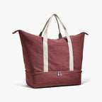 Side - The Catalina - Washed Canvas - Burgundy - Weekender - Lo & Sons
