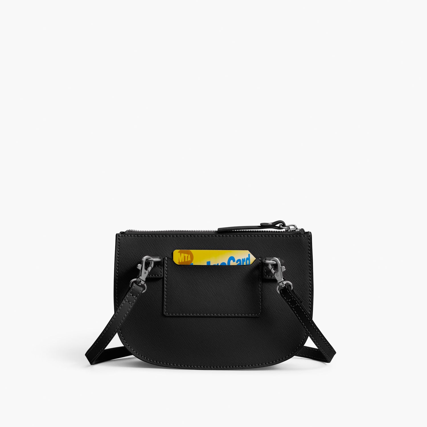 Back - Waverley 2 - Saffiano Leather - Black / Gunmetal / Grey - Crossbody Bag - Lo & Sons