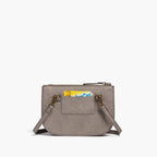 Back Card Slot - Waverley 2 - Saffiano Leather - Graphite / Brass / Grey - Crossbody Bag - Lo & Sons