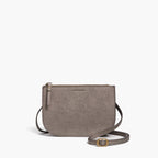 Front - Waverley 2 - Saffiano Leather - Graphite / Brass / Grey - Crossbody Bag - Lo & Sons