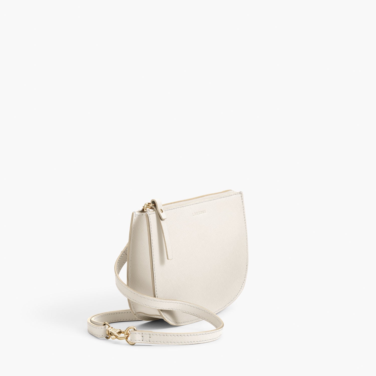 Side Crossbody - The Waverley 2 - Saffiano Leather - Ivory / Gold / Camel - Crossbody - Lo & Sons