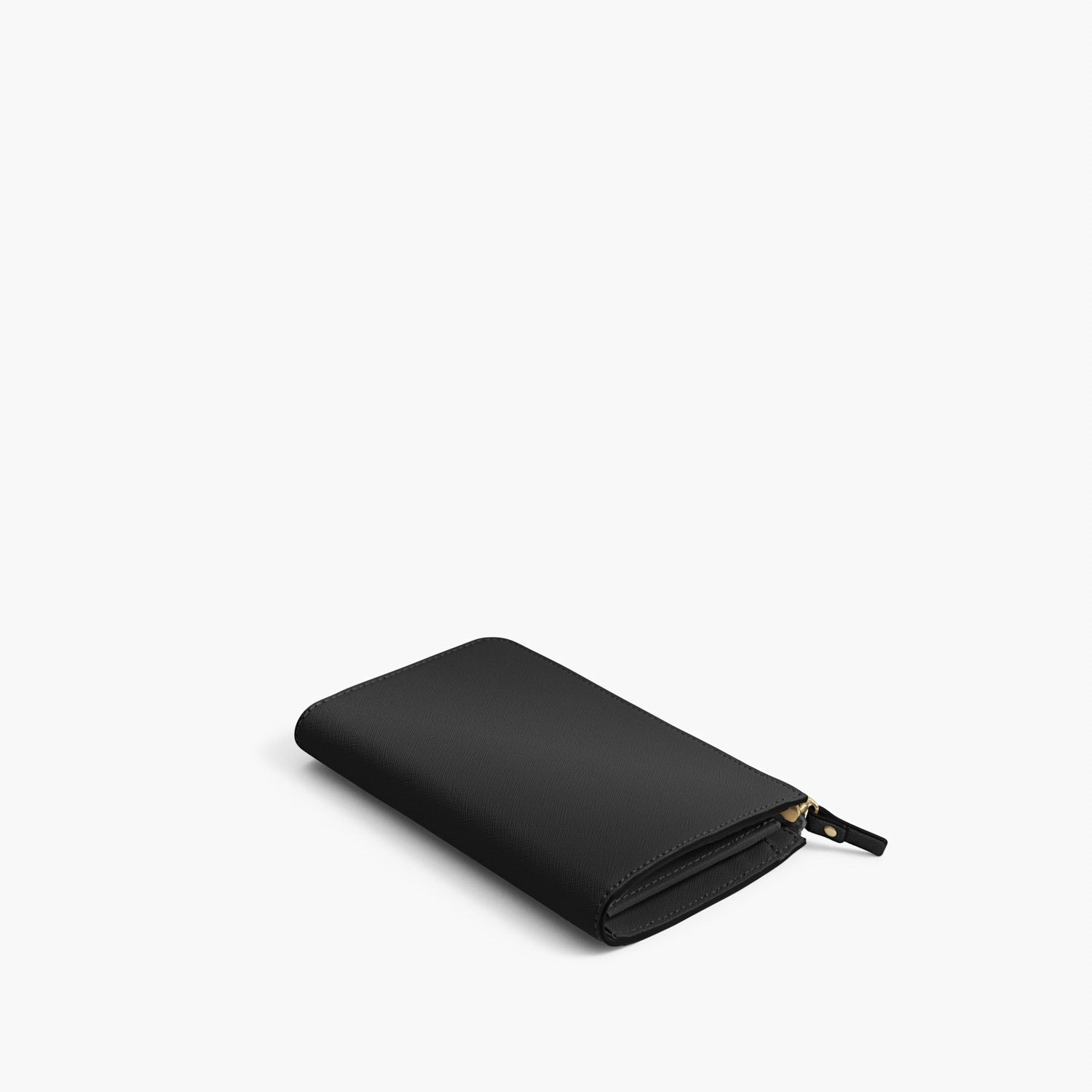 Back - The Leather Wallet - Saffiano Leather - Black / Gold / Grey - Small Accessory - Lo & Sons