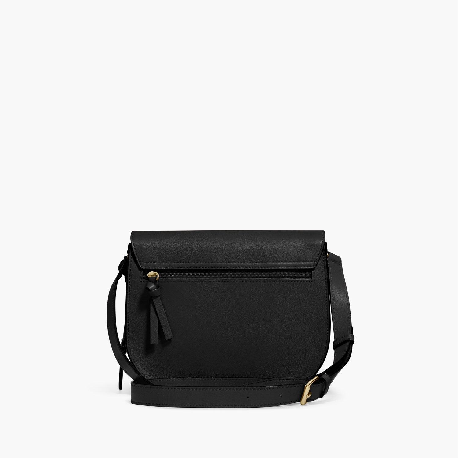 Back - The Claremont - Full Grain Leather - Black - Crossbody - Lo & Sons