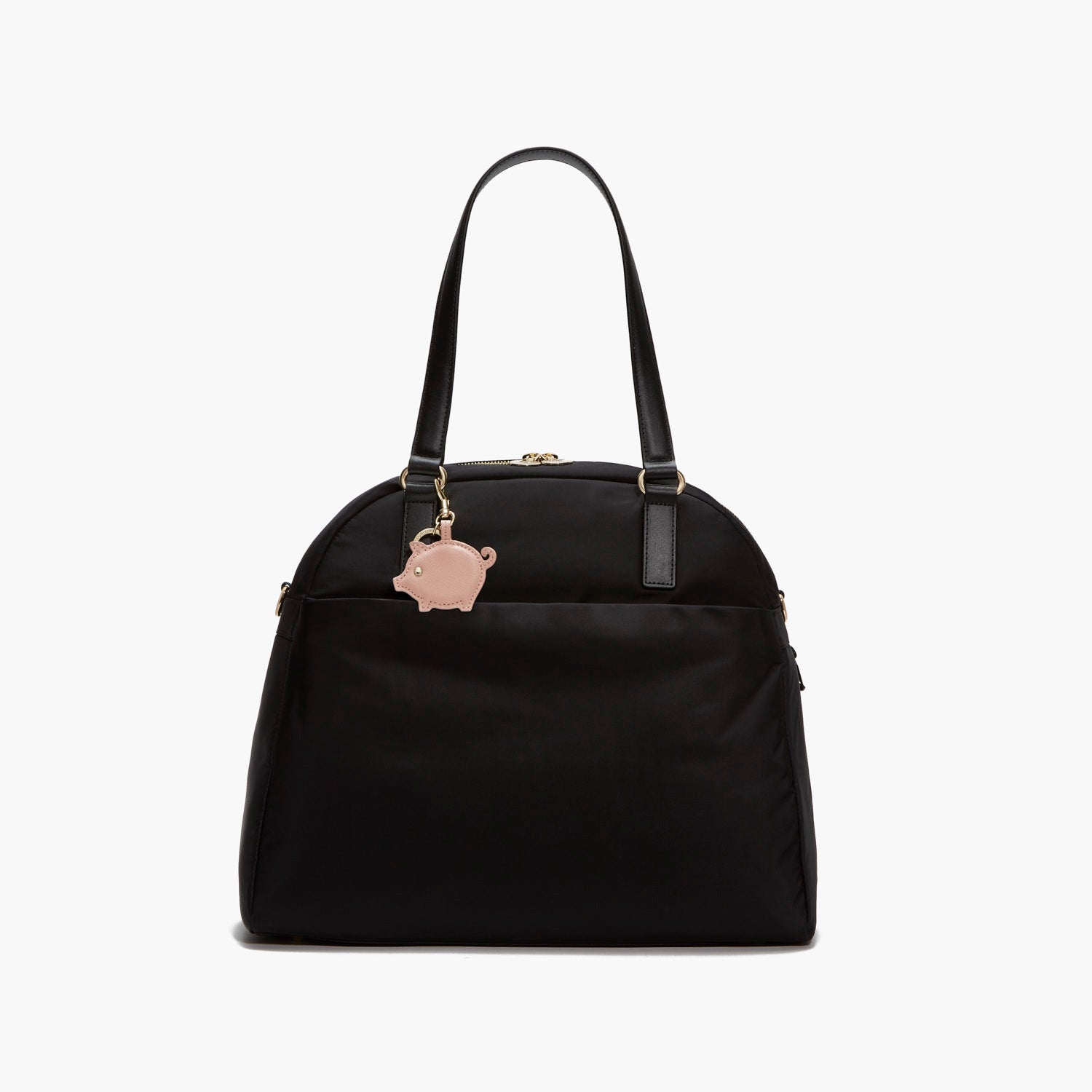 Black OMG - Year of the Pig Charm - Saffiano Leather - Rose Quartz - Small Accessory - Lo & Sons