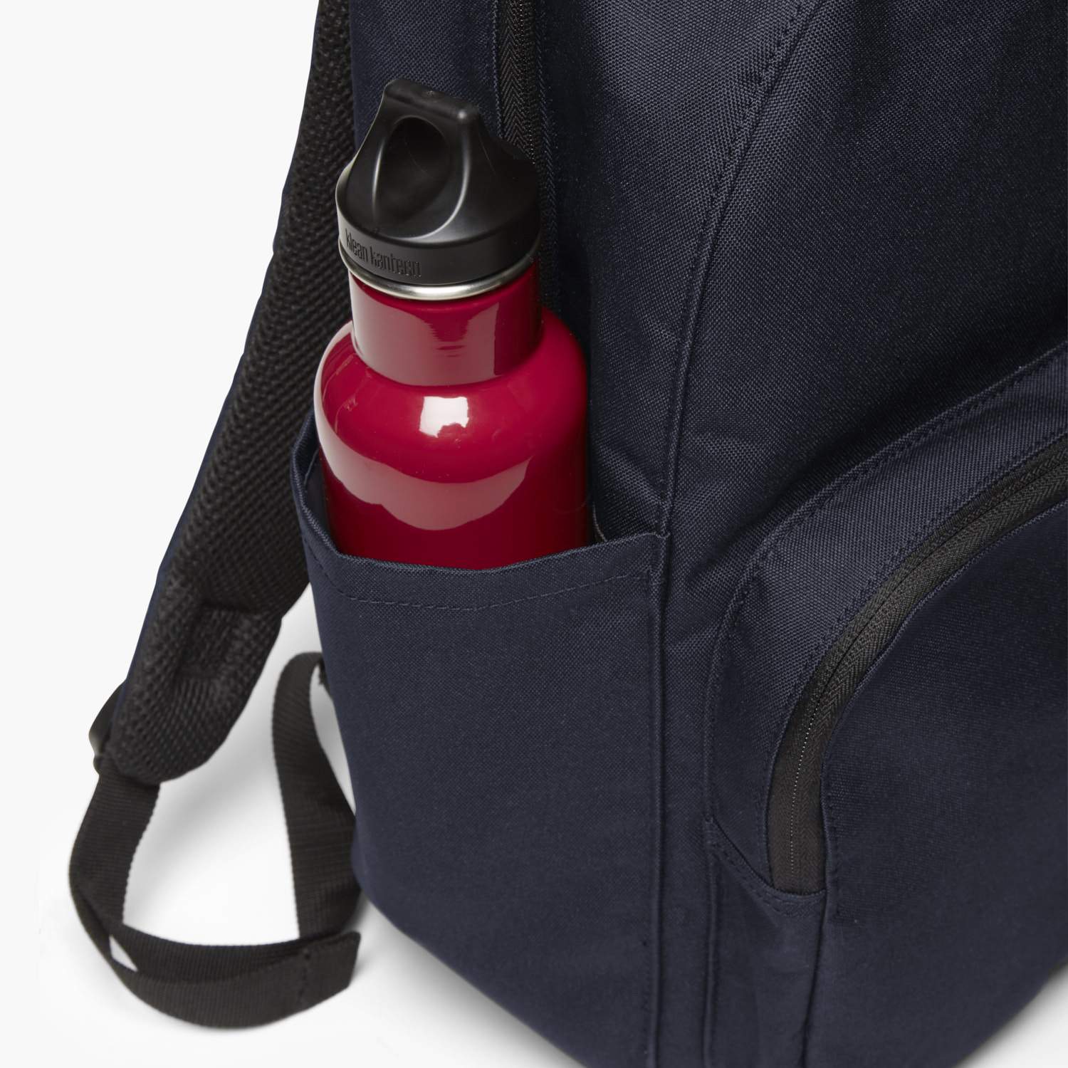 Bottle Pocket - The Hanover Deluxe - 600D Recycled Poly - Navy - Backpack - Lo & Sons