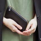 Close Up - The Leather Wallet - Nappa Leather - Black / Gold / Grey - Small Accessory - Lo & Sons