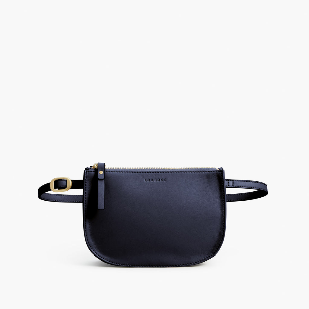 Front Crossbody - Waverley 2 - Nappa Leather - Deep Navy / Gold / Camel - Crossbody Bag - Lo & Sons